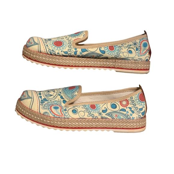 Goby Espadrilles Flats Geometric Paisley Pattern US Size 9 (EU 40) - Picture 4 of 8